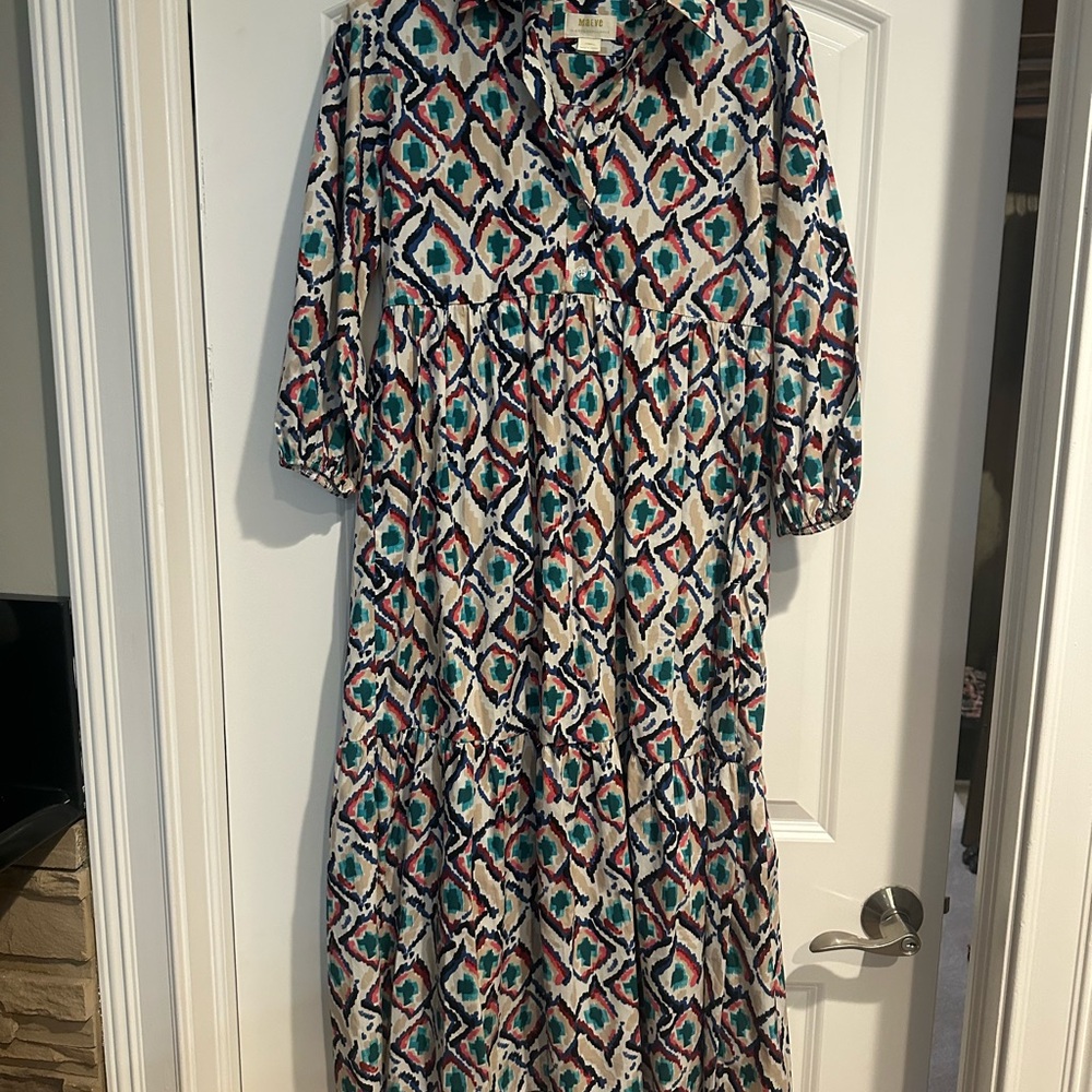 Anthropologie Maeve Bettina Tired Multicolor Patterned Women's Dress